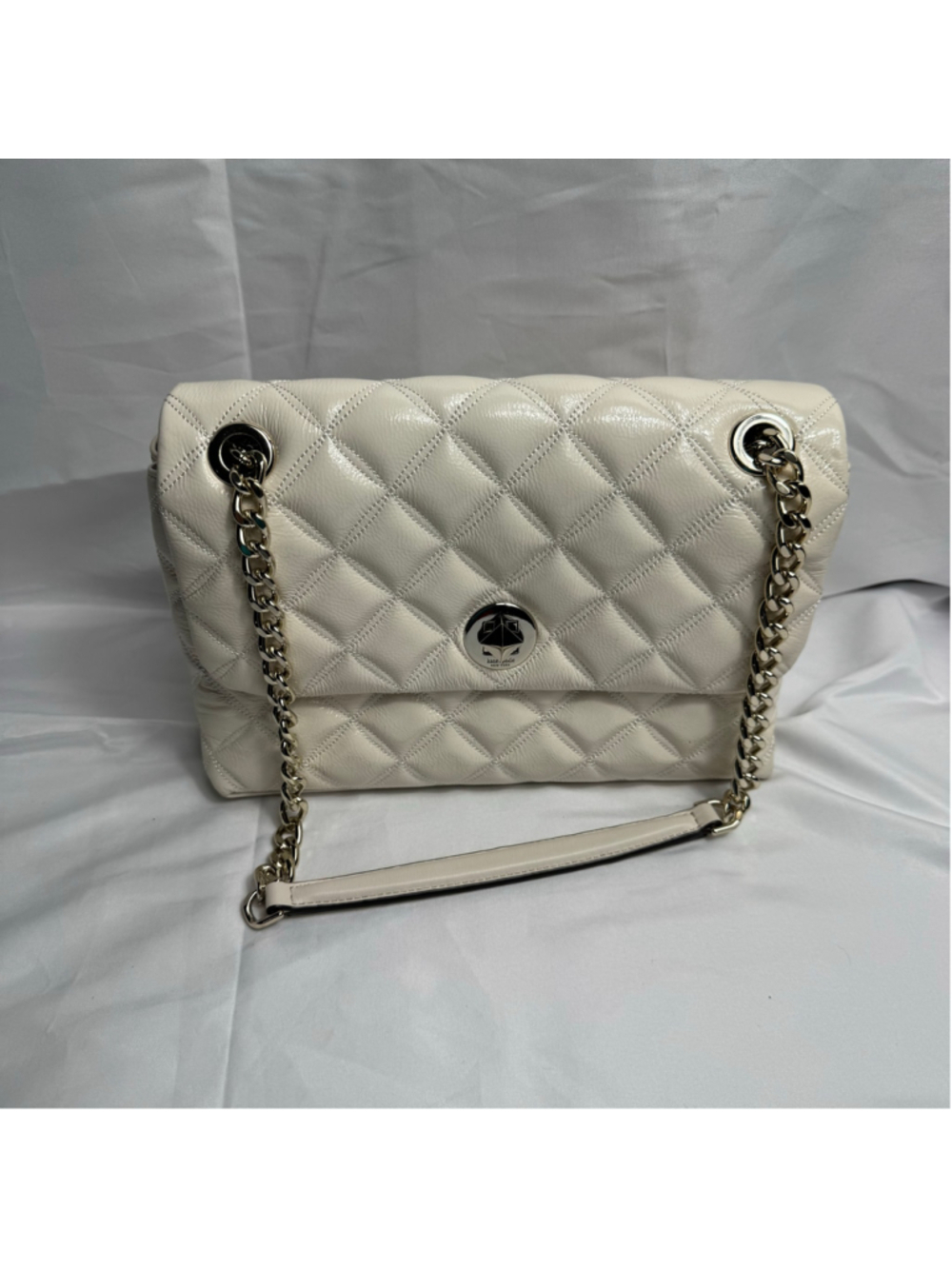 Women's Kate Spade Quilted Shoulder Bag One Size White Silver
